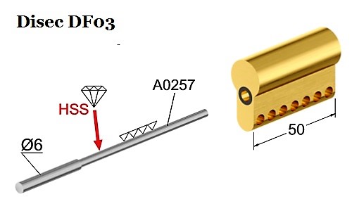 Disec DF03 Кондуктор для монтажа врезной броненакладки